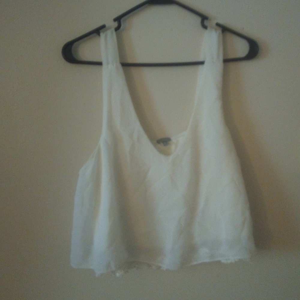White Crop Top size L